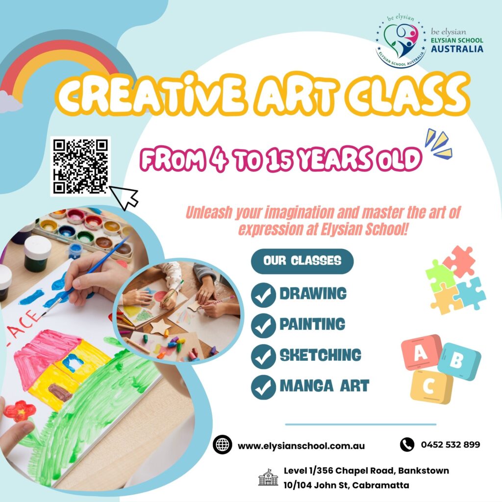 Creative Art Class at Elysian School Australia