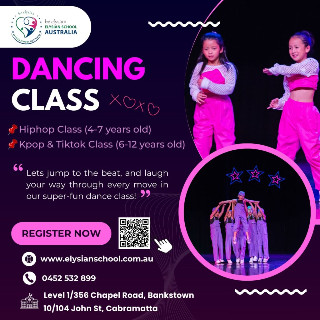 Hiphop, Kpop & Tiktok Dancing Class at Elysian School Australia